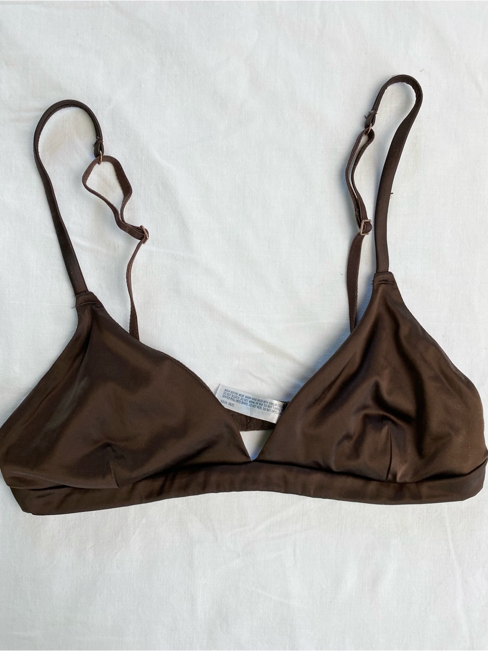 Everyday Brown Triangle Bralette with Adjustable Straps